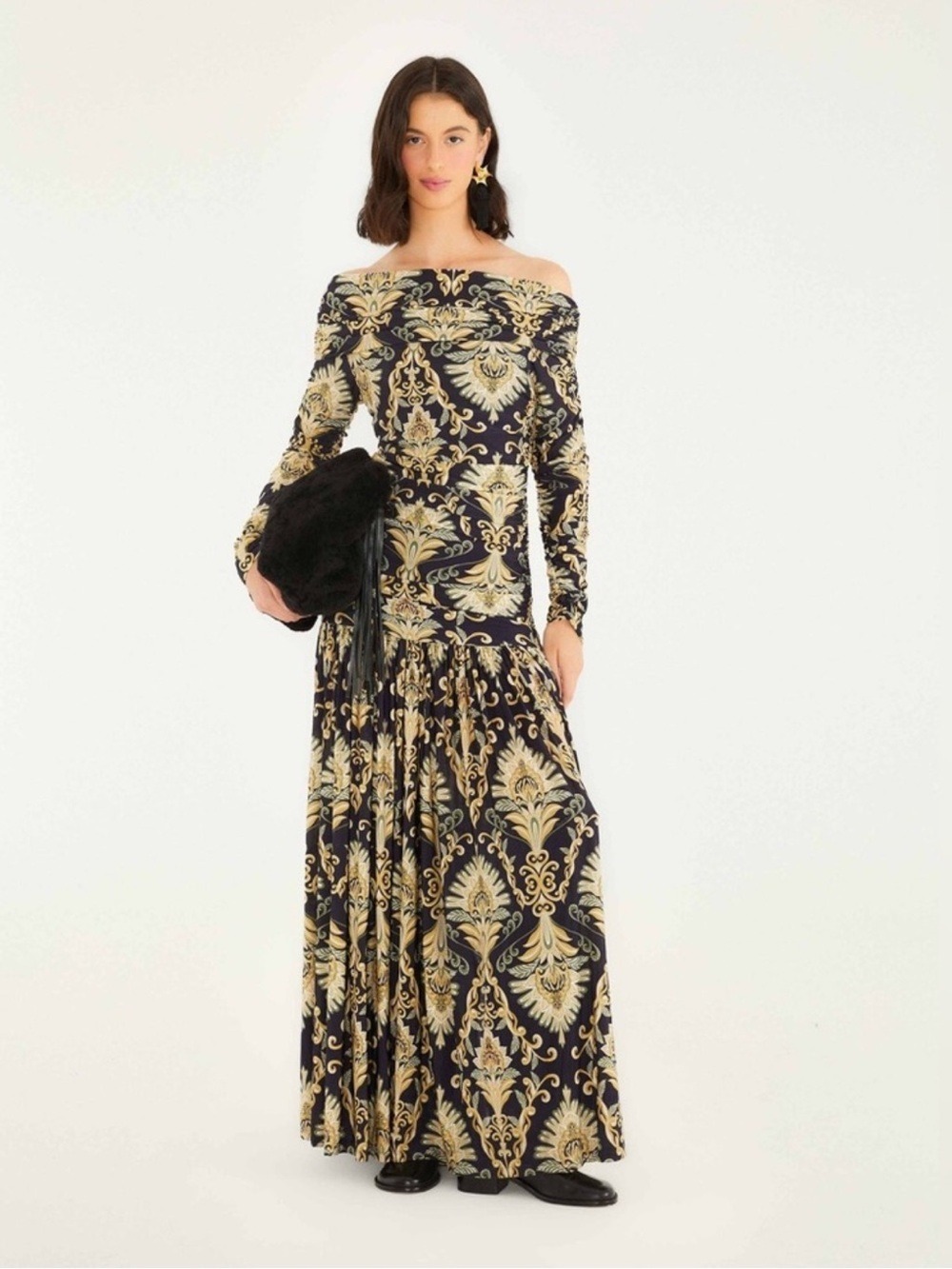 Farm Rio Navy Blue Wonderful Maxi Dress